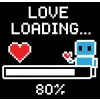 T-shirt z nadrukiem na Walentynki Love Loading